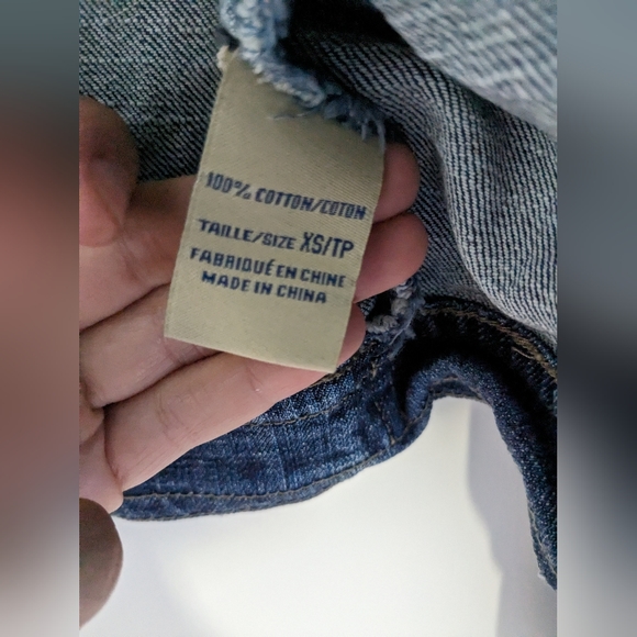 Vintage Blue Denim Cropped Jacket Size XS - Picture 4 of 7